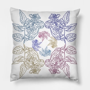 Geometrtic beautiful colorful floral design Pillow