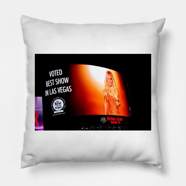 Neon Show Poster Las Vegas America Pillow by AndyEvansPhotos