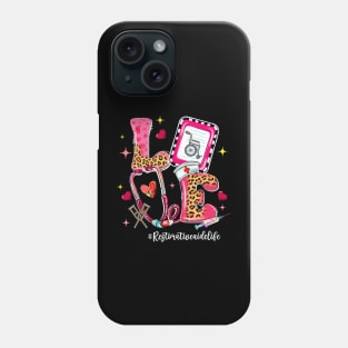 LOVE Restorative Aide Life Leopard Funny Valentine_s Day Phone Case