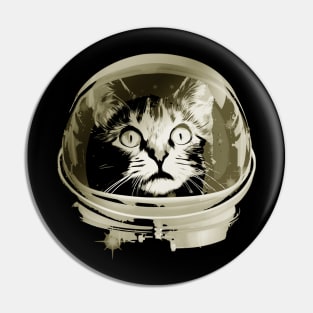 Space Cat Vintage Color Pin