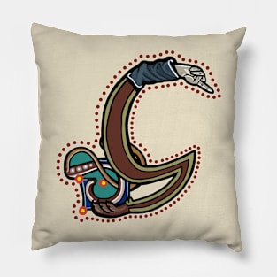 Letter G Manicule W 14C Maastricht Psalter parody Pillow