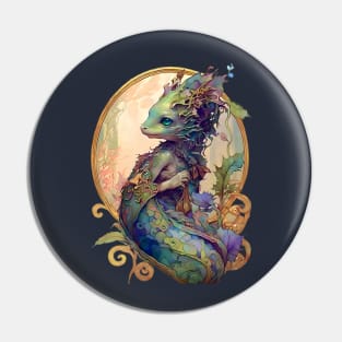 Art Nouveau Fantasy Anthropomorphic Seahorse Pin