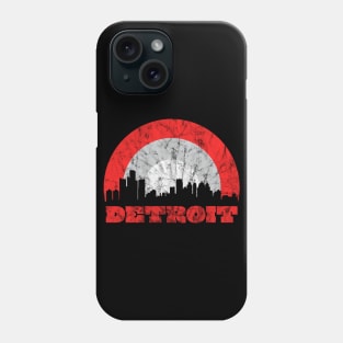 Detroit Vintage Sunrise - Hockey Colors Phone Case