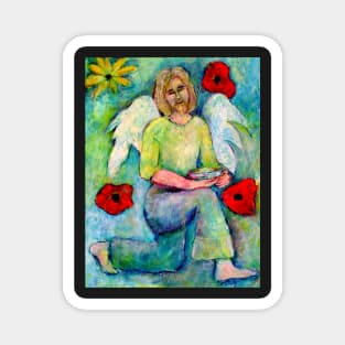 Ezra, Angel image part of an Angel oracle card deck – MeMoment angel cards Magnet