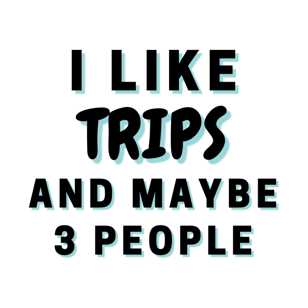 I Like Trips And Maybe 3 People by Word Minimalism