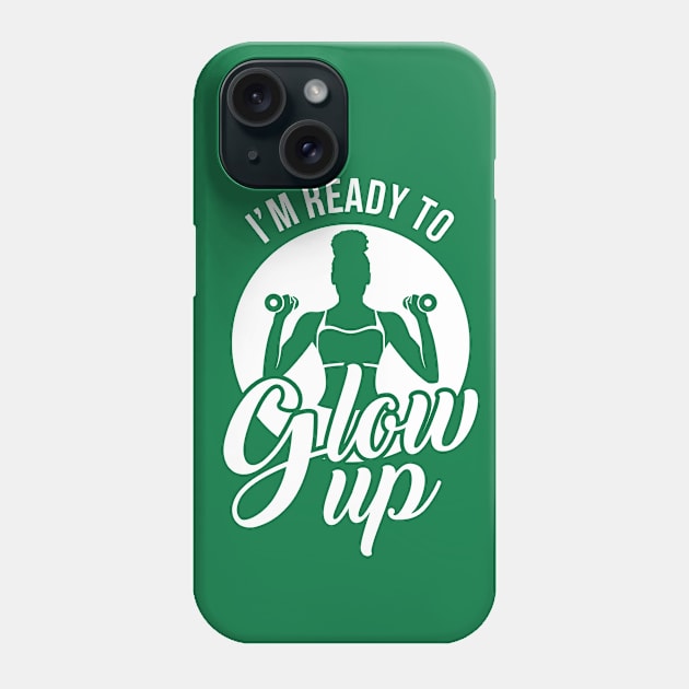 Glow Up Now Workout T-Shirt Phone Case by Melanificent1