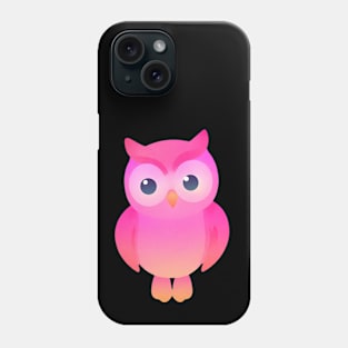 Cute pink owl in a dream! Phone Case