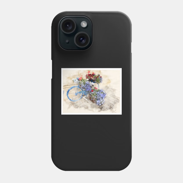 Exeter bicycle flower Phone Case by Graz-Photos