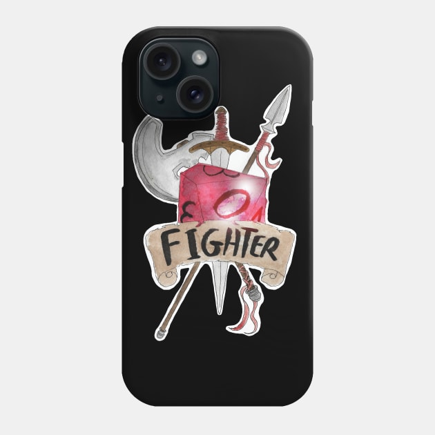 Fighter D&D Class T Shirt Phone Case by FoxFallArt