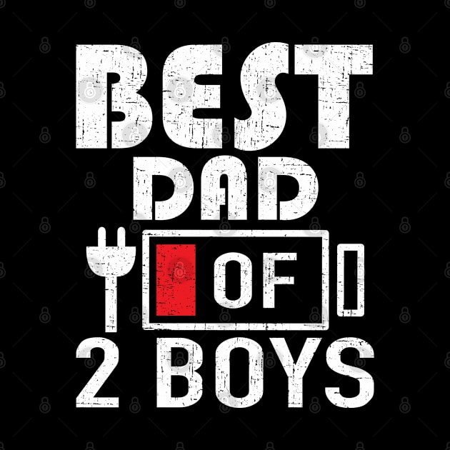 Fathers Day Funny Gift Best Dad of 2 Boys by DoFro