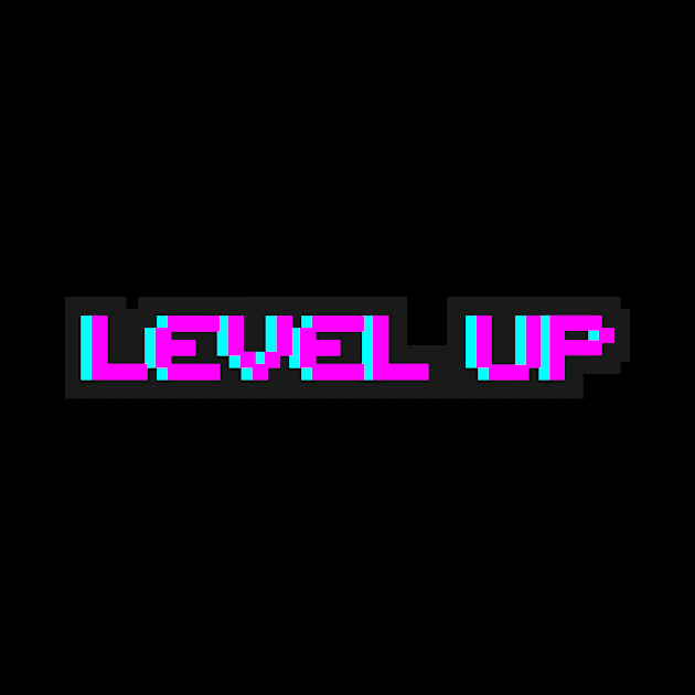 Level Up -Purple Bold by Just In Tee Shirts