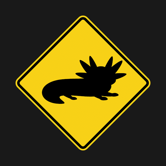 Axolotl Warning Sign by Mamon