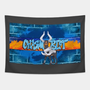 Chasm Rift Dog Logo Tapestry