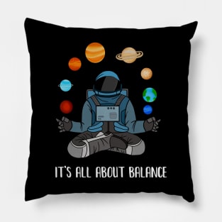 Astronaut Meditating, Yoga, Zen, Universe, Balance Pillow