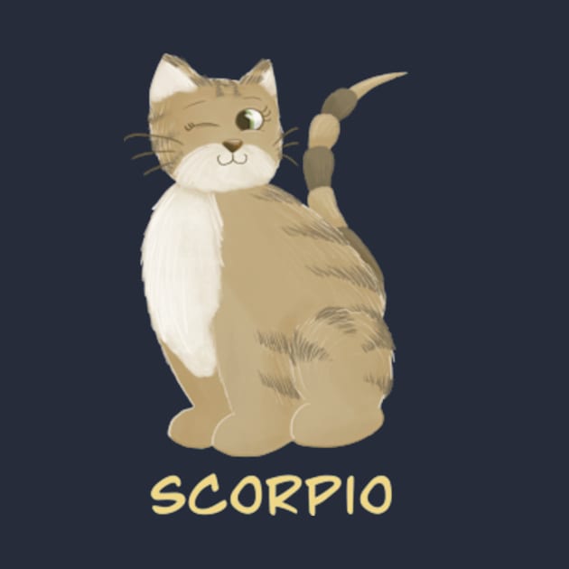 Scorpio cat zodiac sign by AbbyCatAtelier