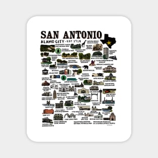 San Antonio Map Magnet