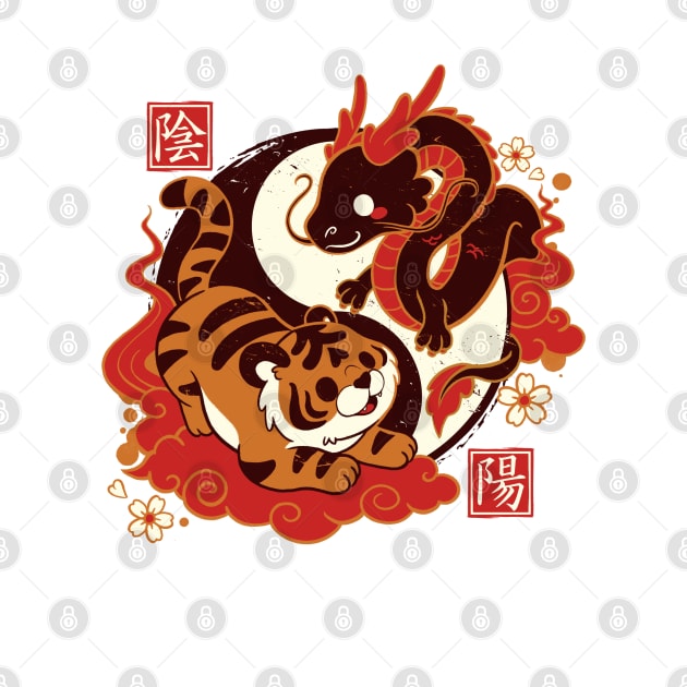 yin and yang tiger and dragon by NemiMakeit