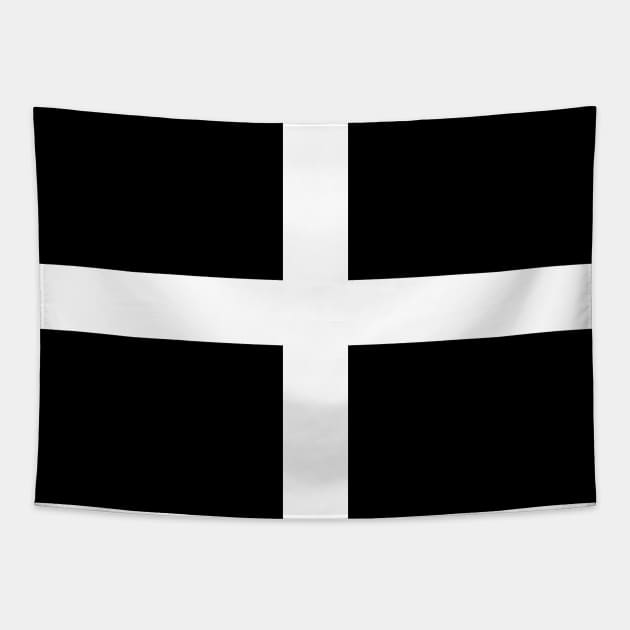 Flag of Cornwall, St. Piran's Flag Tapestry by SolarCross