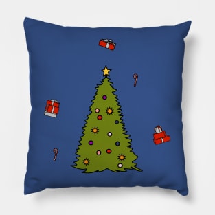 Christmas Tree with Decorations Pillow