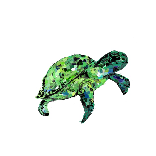 Abstract Green Turtle by ZeichenbloQ