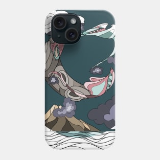 Space Stingray Circled Phone Case