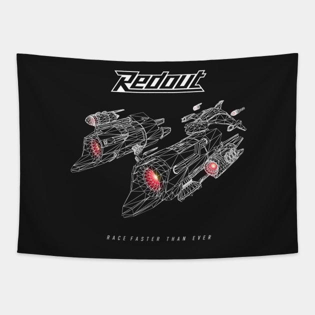 Redout - Sulha White Wireframe Tapestry by 34bigthings