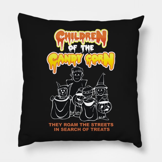 Children of The Candy Corn Pillow by Movie Vigilante