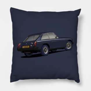 MG MGB GT Coupe Classic Car in blue Pillow