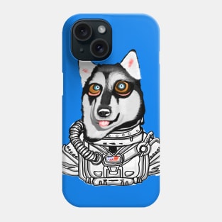 Space Astronaut Big-Eyed Husky Dog Phone Case