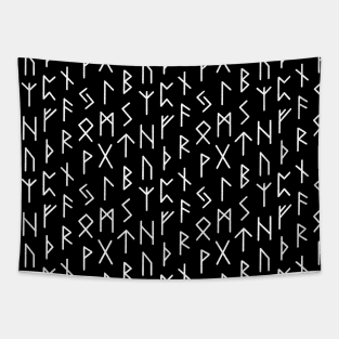 Runes White Tapestry