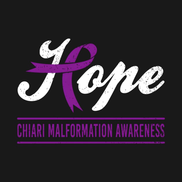 Hope Chiari Malformation Purple Ribbon Support by Weirdcore