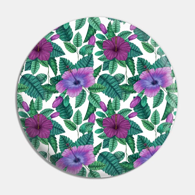 Colorful tropical hibiscus flowers pattern Pin by Ieva Li ART