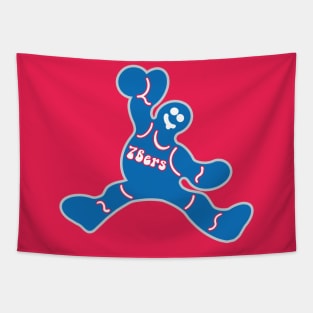 Jumping Philadelphia 76ers Gingerbread Man Tapestry