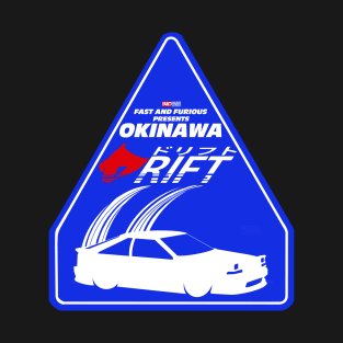 Drifting Okinawa Street Sign Initial D Takumi Fujiwara AE86 Fast and Furious Fast X T-Shirt