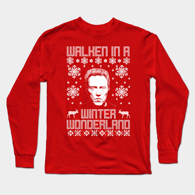 Walken In A Winter Wonderland Ugly Christmas Sweater - Ugly Christmas Sweater - Long Sleeve T-Shirt