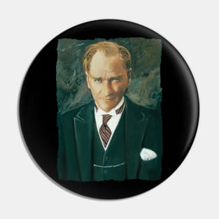 Ataturk Oil Painting Pin