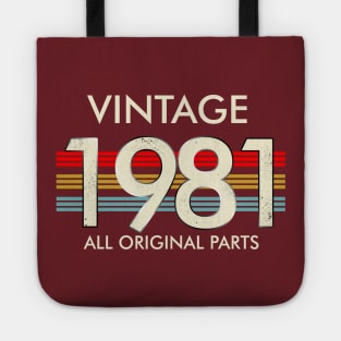 Vintage 1981 All Original Parts Tote