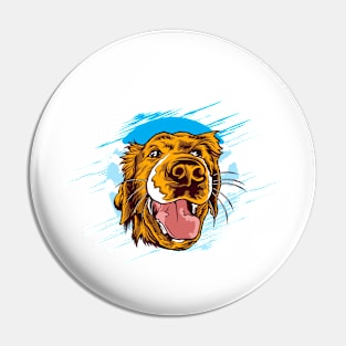 A happy dog "design" Pin