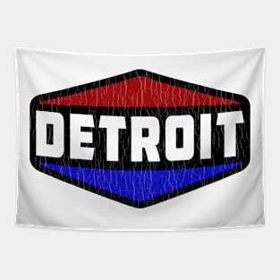 Detroit Michigan Vintage Distressed Tapestry