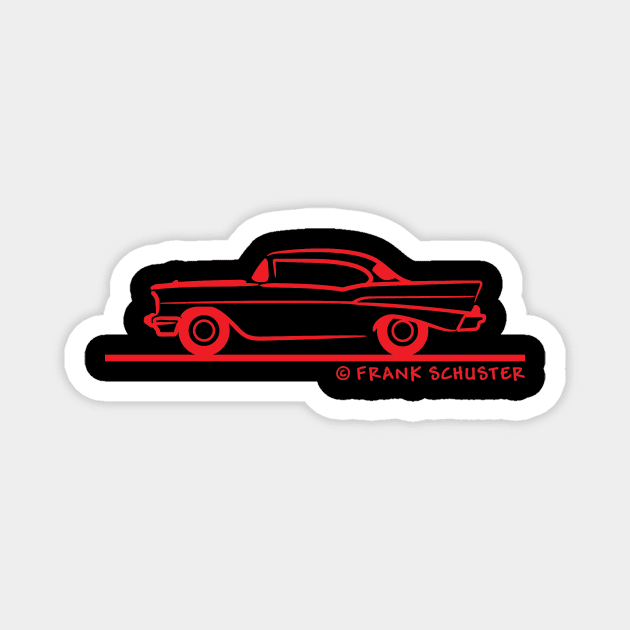 1957 Chevrolet Hardtop Coupe Magnet by PauHanaDesign