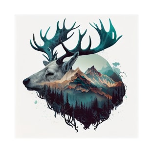 Woodland Caribou Head T-Shirt