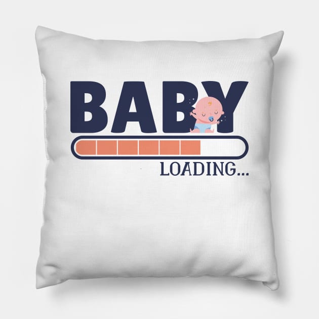 BABY LOADING... Pillow by Bombastik