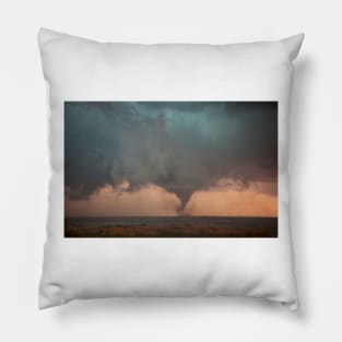 Tornado over fields, USA (C003/6464) Pillow