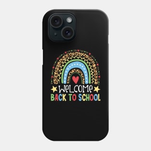 Welcome Back To School Funny Leopard Rainbow Phone Case