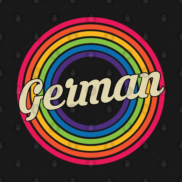 German - Retro Rainbow Style by MaydenArt