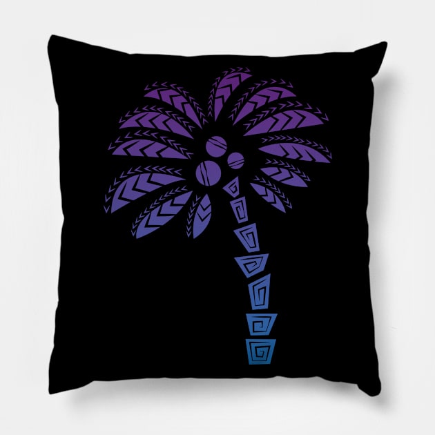 Midnight Jungle Palm Tree Pillow by JDP Designs