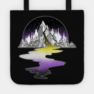 Nonbinary Flag Mountain River Tote