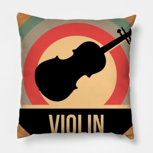 Retro Vintage Violin Gift For Violinists Pillow