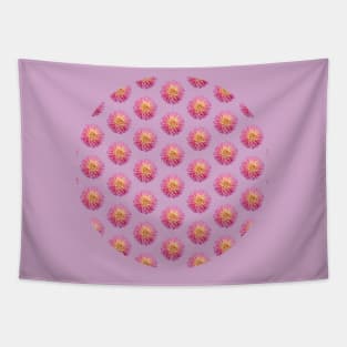 Pink Dahlia Floral Pattern Tapestry