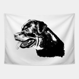 rottweiler portrait Tapestry